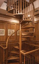 spiral staircase (wooden frame and steps) 72 AW STAIRWAYS inc