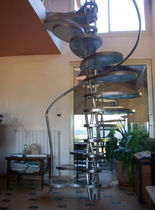 spiral staircase (metal frame and glass steps) ILE ROUSSE entreprise individuel