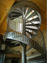 spiral staircase (metal frame and steps)  Canal Engineering Ltd