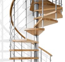 spiral staircase (metal frame and wooden steps) CONTEMPORARY: GENIUS 010 FONTANOT - ALBINI & FONTANOT