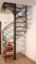 spiral staircase (metal frame and wooden steps) M3 SERIES: M31 Hangzhou Mansion Material Co., Ltd.