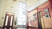 spiral staircase (stainless steel frame and glass steps) SPS07 Rize Stairs