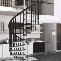spiral staircase (steel frame and steps) GAMIA METAL MisterSTEP