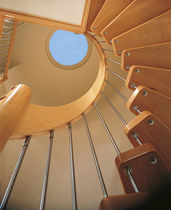 spiral staircase (steel frame and wooden steps) Wendeltreppe TREPPENMEISTER