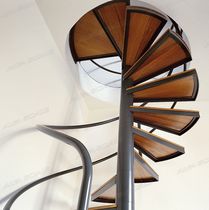 spiral staircase (steel frame and wooden steps) STYLE WOOD Alfa Scale
