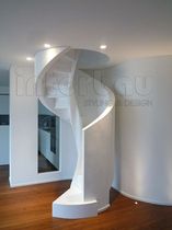 spiral staircase with a lateral stringer MODEL 200 Interbau