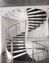 spiral staircase with a lateral stringer (metal frame and steps) ELI AC 04 RIZZI