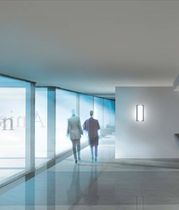 square wall mounted fluorescent luminaire AURICA (C-W) by Paolo Bistacchi TRE CI LUCE