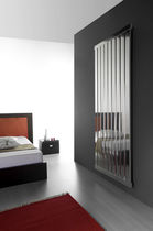 stainless steel design hot water radiator VEGA VERTICALE EMMESTEEL s.r.l.
