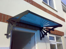 stainless steel entrance canopy (glass cover)  New Forest Metal Work