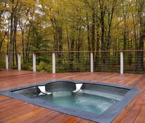 stainless steel hot-tub with cool down seat   Diamond Spas