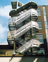 steel canopy for exterior staircase ST PAUL STREET/WORSHIP STREET FIRE ESCAPES