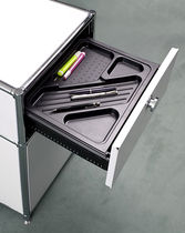steel drawer pedestal (finish in natural paint) system4&reg; modular furniture Infinita Corporation