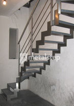 stone quarter-turn masonry staircase INCA metalstep