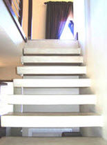 straight concrete floating staircase  QUICK-STEP Instant Staircases