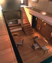 straight staircase with a lateral stringer for commercial buildings ALLE MURATE ESSEMME