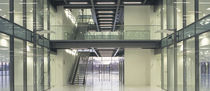 straight staircase with a lateral stringer for commercial buildings (metal frame and steps) by Aukett Fitzroy Robertson Hubbard