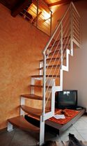 straight staircase with a lateral stringer (metal frame and wood steps) MARINARA GOMERA essegi scale