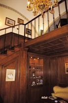 straight staircase with a lateral stringer (wooden frame and steps)  GRANGUARDIA