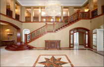 straight staircase with a lateral stringer (wooden frame and steps) STILYSH: MS-60 Marchewka