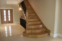 straight staircase with a lateral stringer (wooden frame and steps) W/101/1 Cast Spiral Stairs