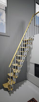 straight staircase with modular central stringer (metal frame and wood steps) MINI MisterSTEP