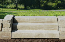 straight stone garden staircase  Indiana Limestone Company