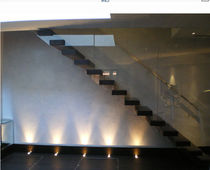 straight wood floating staircase  Canal Engineering Ltd