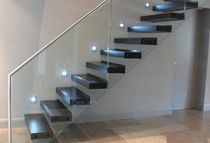 straight wood floating staircase GULANE SAXUM