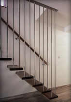 straight wood floating staircase CLARENDON elite metalcraft