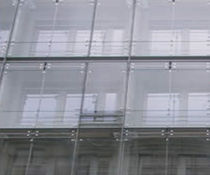 suspended curtain wall (stainless steel and glass)  Glass Tech Facades 