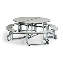 table with attached chairs for public buildings UNIFRAME KI