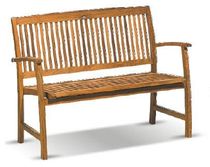 teak contemporary garden bench (with backrest) COASTER HARTMAN
