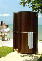 teak outdoor shower  Outdoor Comforts