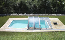 telescopic mid-high pool enclosure SOFTLINE S3 AURA