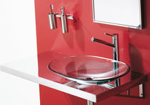 tempered glass counter top washbasin SCULTURA REGIA