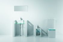 tempered glass pedestal washbasin GLASS GSG Ceramic Design