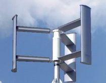small three-bladed vertical axis wind turbine (Darrieus rotor) EASY VERTICAL - 1 kW ROPATEC
