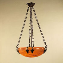traditional amber pendant lamp BOWLS : HAMILTON ALABASTER VAUGHAN