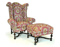 traditional armchair with footstool WILLIAM & MARY Lee Jofa