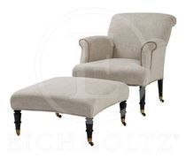 traditional armchair with footstool DOMINIQUE EICHHOLTZ