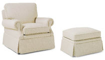 traditional armchair with footstool MEMBER HANCOCK AND MOORE