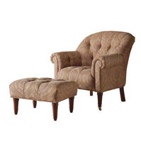 traditional armchair with footstool BARREL Baker