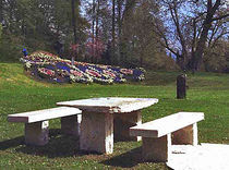 traditional bench and table set for garden  S&ouml;lker Marmor