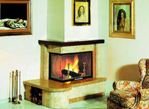 traditional corner fireplace (wood-burning closed hearth ) SIENA italiakalor