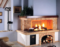 traditional corner fireplace (wood-burning open hearth) STROMBOLI Amiata Caminetti