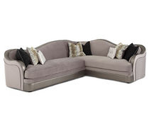 traditional corner sofa HOLLYWOOD SWANK: 03812-23-SILVR-00 MICHAEL AMINI