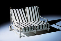 traditional double garden sun lounger with casters VICTORIA Hugonet
