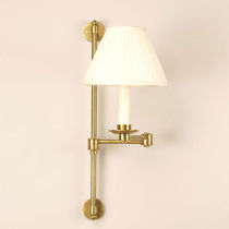 traditional fabric wall light (adjustable) SWING ARM : LIBRARY VAUGHAN