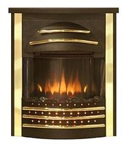 traditional fireplace (electric closed hearth) SICILIAN 2 BLACK BRASS Broseley Fires